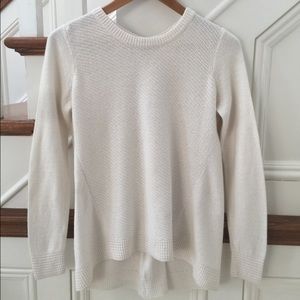 Madewell zip back white sweater